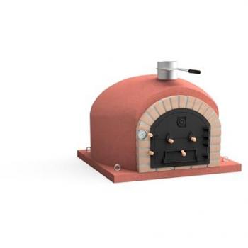 Horno de Leña Exterior de Obra Modelo Vesuvius Movelar - Aislado con Corcho y 3 Mantas Cerámicas (Burdeos - 600 x 120 x 120 cm)