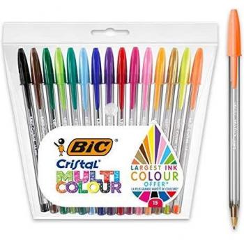 BLISTER DE 15 UNIDADES BIC CRISTAL MULTICOLOUR DE