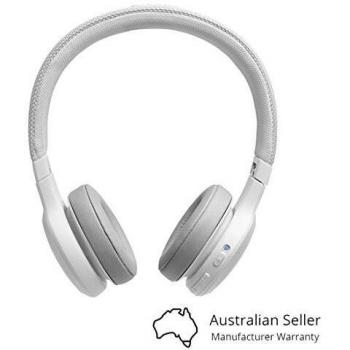JBL Live 400BT - Auriculares inalámbricos con Bluetooth con Control para Llamadas - con Amazon Alexa Integrado - Autonomía hasta 24 Horas - Blanco
