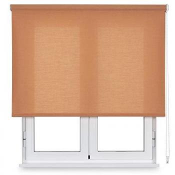 Estor Enrollable Traslúcido Trevira Naranja 135 x 190 cm - Fabricado en España - Garantía 5 Años