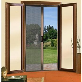 Mosquitera enrollable universal reducible bronce 160x250 cm