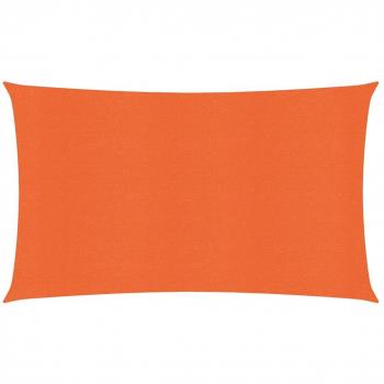 Toldo de vela rectangular HDPE naranja 160 g/m² 4x7 m