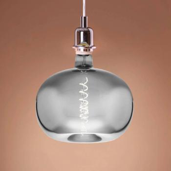 Bombilla LED E27 4W Grande forma de manzana, filamento cromo, regulable, 50 lúmenes, blanco cálido 2200K