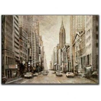 Panel decorativo de ciudad listo para colgar - Edificio Chrysler 80x60 cm