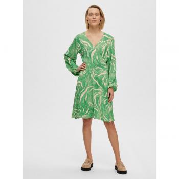 Vestido corto wrap estampado floral Selected Femme
