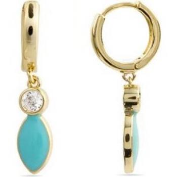 Pendientes de Circonita Brillante acabados en oro amarillo de 18k - Rielo