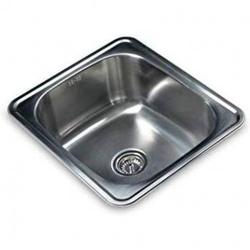 Fregadero de Cocina Cata CSS601, 1 Cubeta Cuadrada, Acero Inoxidable