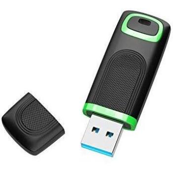 KEXIN USB Pendrive 64GB Memoria USB 3.0, Mini Pen Drive con Tapa Memoria Flash USB 64GB USB 3.0 Alta Velocidad para PC Computadora, Tableta ,Macbook, TV [64GB Verde y Negro]