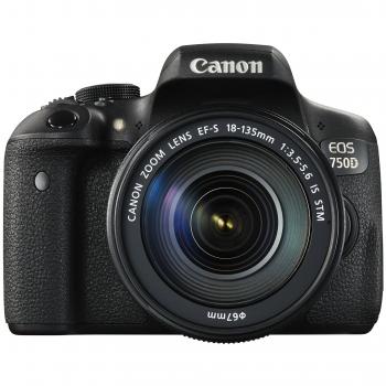 Canon EOS 750D Digital SLR Camera with 18 - 135 mm Lens