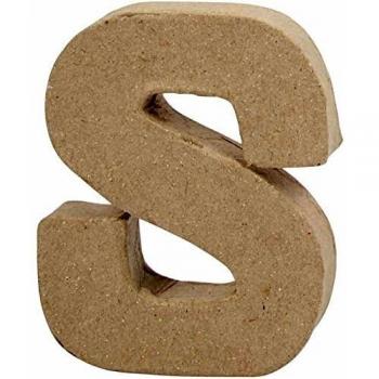 Letra de papel maché 10 cm x 8 cm x 1,7 cm - 1 pieza