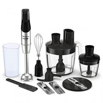 Batidora de Mano Moulinex Infinyforce Pro 1200W con Lamas de Alta Rendimiento y Control de Velocidad Ergonomico