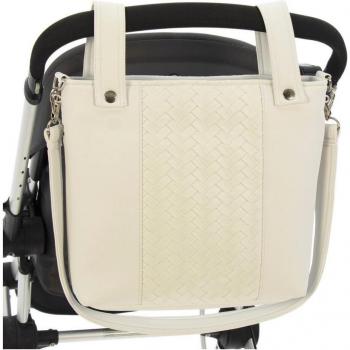 Bolso para silla de paseo Rosy Fuentes - Talega con diseño moderno, material resistente al agua, múltiples compartimentos para organización, correas ajustables y cierre seguro