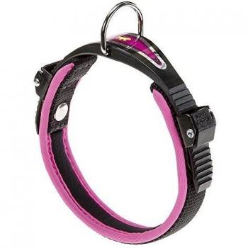 Collar Ergonómico para Perros Ergofluo Rosa 25 mm - Ajustable de 52 a 60 cm con Acolchado Suave