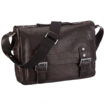 Strellson BriefBag M 4010000148 - Bolsa al hombro de cuero para hombre, color marrón, talla 38x27x8 cm