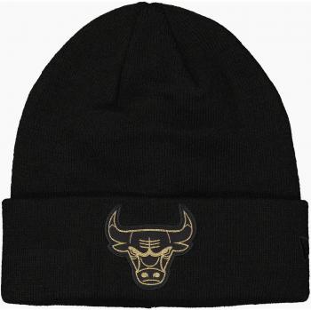 Gorro New Era Metallic Badge Chicago Bulls negro amarillo con diseño metálico, ajuste cómodo, material de alta calidad y logotipo del equipo en relieve