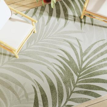 Alfombra de pelo corto antideslizante multicolor 190x300 cm para interior y exterior