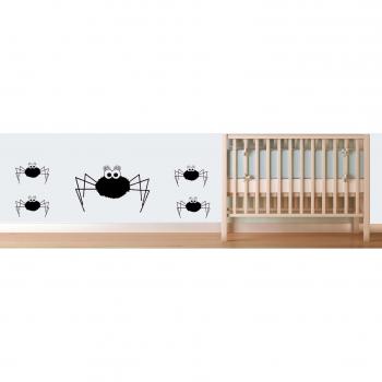 Diseño de arañas la habitación de los niños/guardería vinilo pared arte adhesivo Set X5