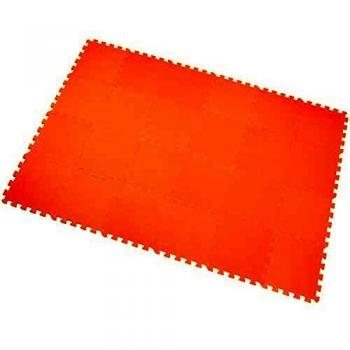 Yostrong Esterilla Puzzle para Suelo de Gimnasio y Fitness | Alfombra Juegos Bebe | Protección de Goma Espuma | Alfombrilla Protectora Expandible de 24 Losas. Naranja. YC-Bb24N
