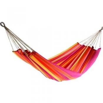 Jobek 25349 Hamaca sin Palo de Madera JOIA, 100% JobekCord, Rojo Naranja Amarillo Rayada