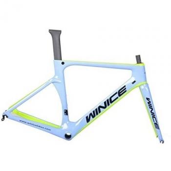 winicebikes aerodinámica Aero diseño Toray Marco de Bicicleta de carretera de carbono T700 Di2 bicicleta Racing Cuadro, mujer Unisex hombre, Personalization-3colors+2 Decals, 52 cm