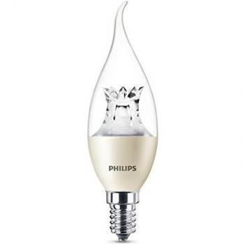 Philips 929001140517 Bombilla LED vela, E14, Transparente