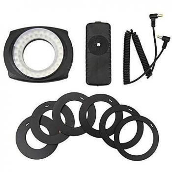 JJC 48IO Universal Macro LED Ring Flash for DSLR Cameras