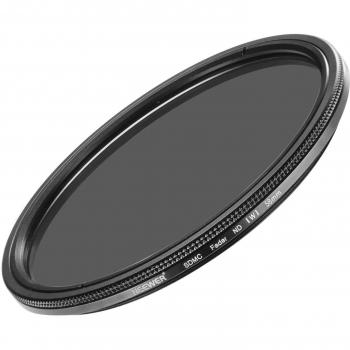 Neewer 58MM Filtro densidad neutra Fader Ultra fino ND2-ND400 de lente ajustable para lente de la cámara con rosca tamaño de 58 MM, hecho de clase óptica