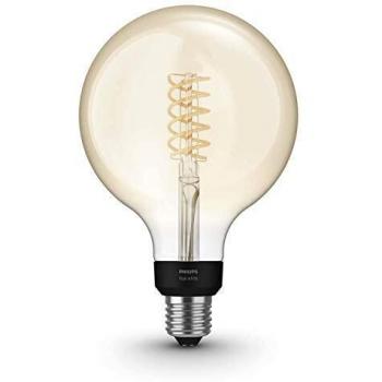 Bombilla LED E27 Filamento Globo 7W 2100K 550 Lúmenes Philips Hue