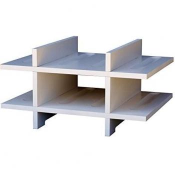 Expovinalia Botellero para 8 Botellas, MDF, Blanco, 40x28x6 cm