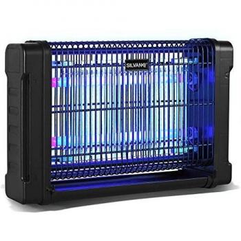 SILVANO Matamosquitos eléctrico Tipo Industrial con 2 Tubos de Larga duracion lámpara 16 W Matamoscas Mata Mosquitos y Moscas, IK-Dan
