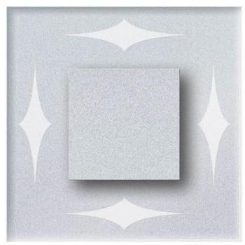 Foco de Cristal y Aluminio Plata EPIKASA, 7,5x4,5x7,5 cm