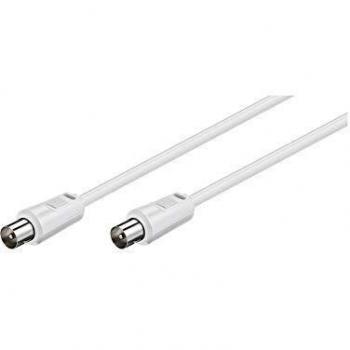 Cable Antena Coaxial Doble Blindaje 2,5m con Conectores Macho 75 dB