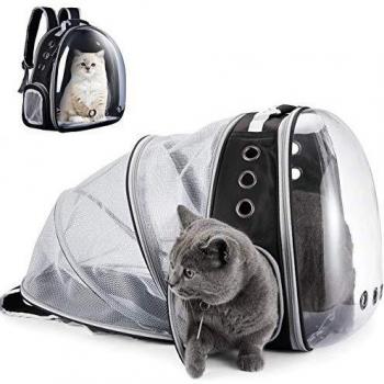 YUDOXN Mochila para Mascota,Mochila Gato y Mochila para Perros. Mochila portátil para Transportar para Gato y Perro pequeño,diseño de cápsula Espacial, para automóvil/Compras/al Aire Libre.