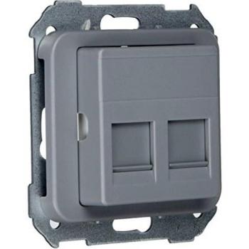 Simon - 75589-65 adaptador 2 rj-45 amp s-75 gris Ref. 6557535318