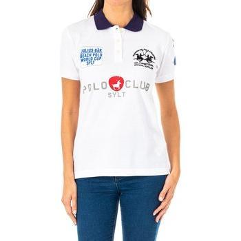 La Martina Polo manga corta con cuello de solapa a contraste 2WPG76 para mujer