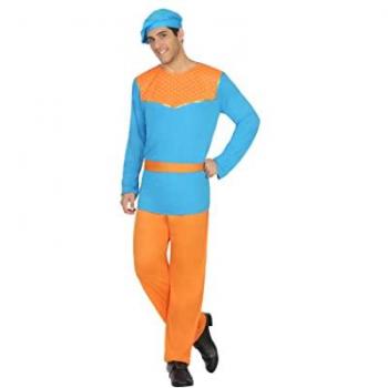Disfraz de Paje Azul para Adultos - Th3 Party (4 Piezas) Talla M/L