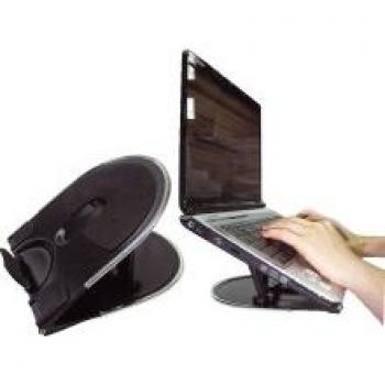 Q Connect Aluminium Laptop Stand - Black