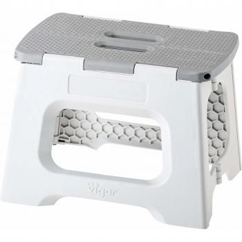 Vigar Taburete Plegable Compact de Color Gris de 23 cm de Altura