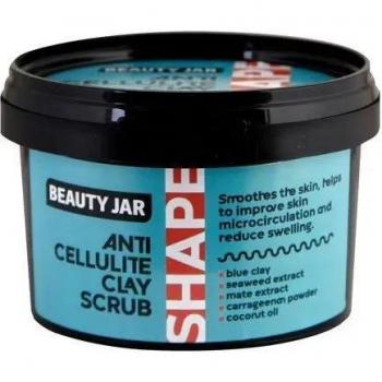 Beauty Jar SHAPE Exfoliante Anticelulítico de Arcilla 380g - Arcilla Azul, Extracto de Algas Marinas, Extracto de Mate, Polvo de Carragenina, Aceite de Coco