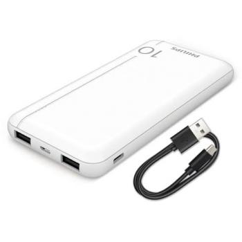 Powerbank Philips DLP1810NW 10000mAh Blanca con LED y Micro-USB