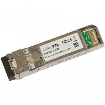 Módulo Transceptor SFP+ Mikrotik S+85DLC03D de Fibra Óptica 10 Gbps 850 nm LC Duplex