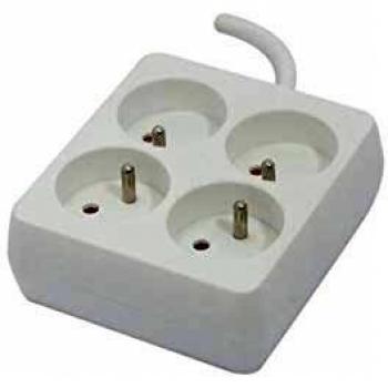 Regleta Enchufes 4 Tomas con interruptor Chacon (1,5 m)