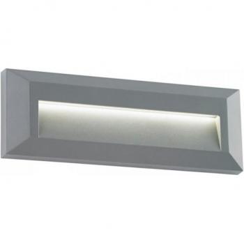 Luz de Pared Exterior Severus ABS LED Integrado IP65 2W Gris Plástico y Transparente