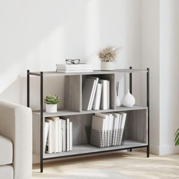 Estantería Sonoma de madera multicapa gris 102x28x77,5 cm