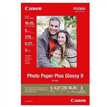 CANON PP-201 10X15 CM 5 HOJAS PHOTO PAPER PLUS GLOSSY Y
