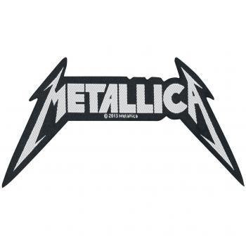 Metallica Shaped Logo Patch - Black and White
