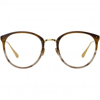 Linda Farrow Calthorpe Women's Optical Glasses Brown 51mm Frame with Blue Light Block