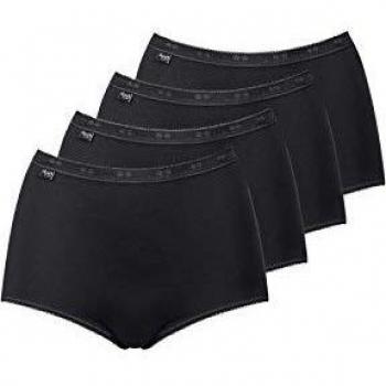 Pack de 4 Calzoncillos Maxi Sloggi Basic+ para Mujer en Negro - 3+1 Gratis