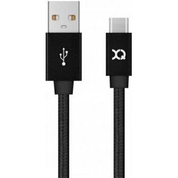 Cable USB 3.0 de Algodón 1,8 m USB A a USB C Negro
