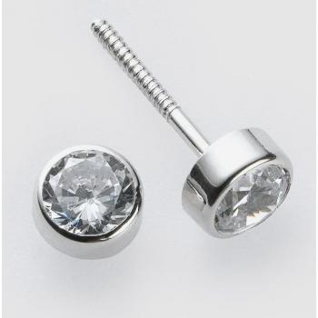 Pendientes de bebé de oro con circonita, joyas elegantes para los más pequeños.